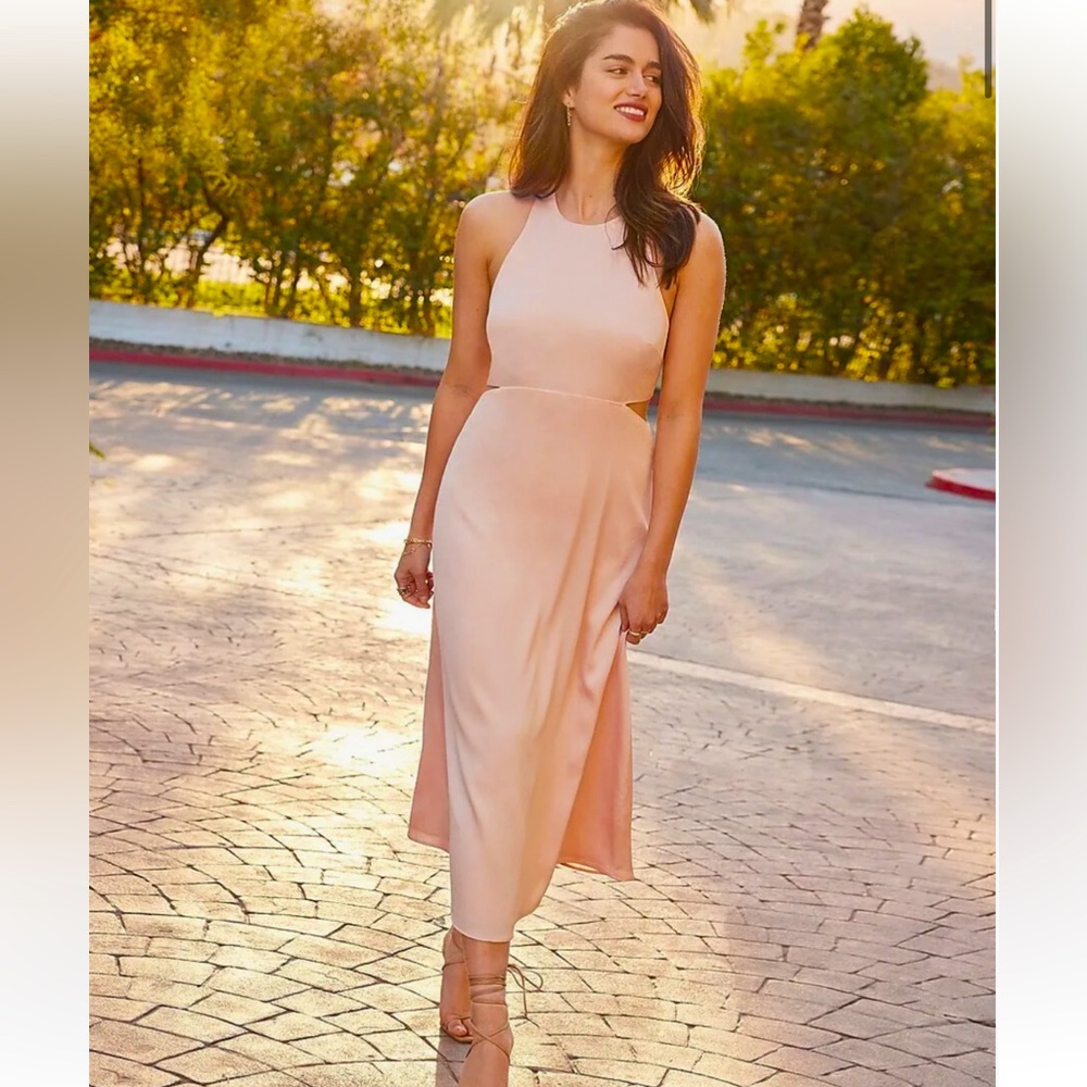 NWT Express Soft Pink Cut-out Maxi Dress